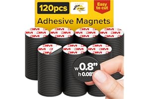 X-BET MAGNET Lot de 120 aimants Ronds avec Dos adhésif – Les Petits Points magnétiques adhésifs sont Une Alternative aux Rubans magnétiques, aux Bandes et aux Autocollants