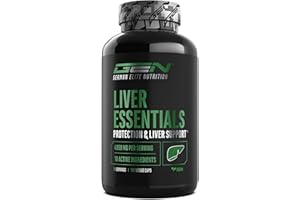 GEN GERMAN ELITE NUTRITION Liver Essentials 180 capsules complexe foie hautement dosé avec chardon marie choline NAC artichaut pissenlit schizandra gingembre indol 3 carbinol desmodium rutine vegan