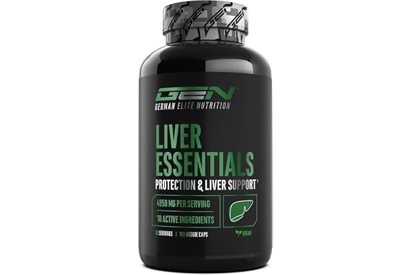 Liver Essentials 180 Capsules Complexe Foie Hautement Dosé avec Chardon Marie Choline NAC Artichaut Pissenlit Schizandra Gingembre Indol 3 Carbinol Desmodium Rutine Vegan