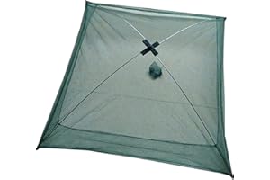 DELURA Senke Angeln Wurfnetz Zum Fischen Angelnetz Faltbare Köderfischreuse Fisch Reuse Fischernetz Köderfischsenke Reusen für Fischfang Fisch Minnow Panzerkreis Garnelen (Size : 100x100cm)