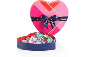 Venchi – Herzförmige Schachtel mit 15 Sortierten Pralinen, Glutenfrei, 185 g, Geschenkidee zum Muttertag