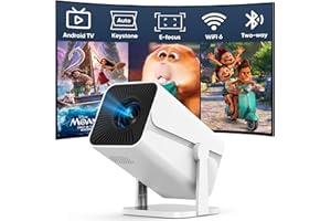 PYIER Videoprojecteur, [App intégrée] Projecteur Video avec WiFi 6 Bluetooth 4K 1080P Supporté, Focus Électrique & Auto Keystone, 270°Rotation Mini Retroprojecteur, Compatible avec TV Stick/HDMI/iOS/Android