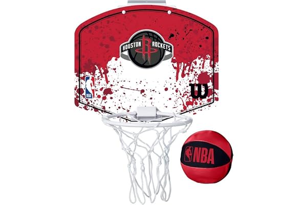 Wilson Mini Panier de Basket, Hoop NBA TEAM MINI HOOP, HOUSTON ROCKETS, plastique