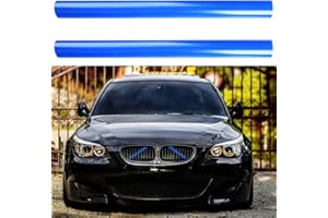 SOEKODU 1 Paar Kühlergrill Einsatz Ersatz für BMW 5er E60 E61 2003-2010 M5 2004-2011, Frontgrill Einsatz Kühlergrill Streifen Einsatz Zierleiste, Grilleinsätze Zierleiste, Grill Emblem für Einsätze(Blau)
