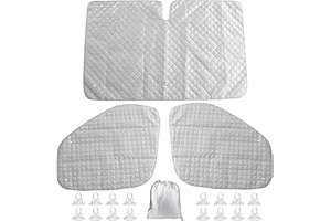 HAMON Sonnenschutz Auto Frontscheibe Ersatz für Ford Transit Van MK8 2014-2023 Innen 3 Teiliger Auto Windschutzscheibe Sonnenschutz mit Sonnenschutz für Seitenfenster Faltbare (silbrig)