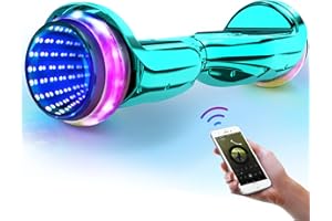 SISIGAD Offroad Hoverboard Kinder Adults mit Bluetooth-Lautsprechern 3D-LED-Licht, 6,5" Reifen Leistungsstarke große Batterie Hoverboard, verbesserte Sicherheit