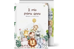 Taricor Album Nascita Bambina e Bambino, Album Dei Ricordi Neonato, 94 Pagine Libro Nascita Bimbo, Album Fotografico per il Primo Anno fino A 5 Anni, Libro Neonato Regalo Battesimo Bimbo (Italiano)