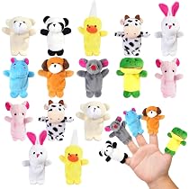 LACHT – Lot De 10 Marionnettes à Doigts En Peluche – Animaux Variés – Cadeau Anniversaire, Noël, Pâques – Dès 3 Ans