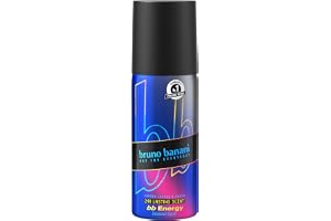bruno banani bb Energy Deodorant Body Spray, träig, maskulin fougère doft, vegansk formel, långvarig deodorant, 150 ml