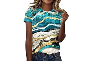 CGGMVCG Grafik-T-Shirts für Frauen Damen Täglicher Druck O Ausschnitt Tops Kurzarm Rundhals T-Shirt Übergroße T-Shirts für Frauen