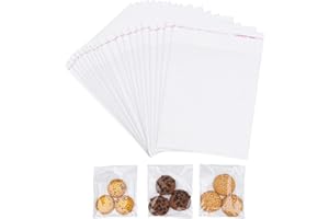 EVERYB Self Seal Clear Cellophane Bags Pack of 100 (5 x 7 inches) Food Safe Adhesive Bags, Small Cello Bags for Sweets, Candy, Gifts, Jewelry, and Cards