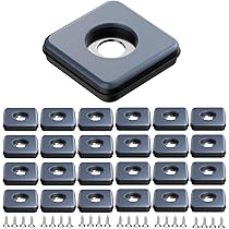 MaxAwe 50 stuks teflon glijders, 25 mm, Teflon meubelglijders om te schroeven, PTFE glijders, meubelglijders met schroef