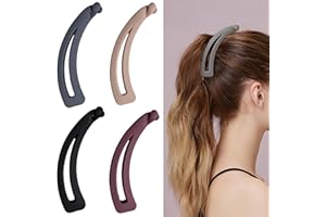 UNNING 4 Stück Groß Bananen Haarspange Vintage Bananenspange Pferdeschwanz Haarklammer Dickes Haar Banana Clip Thick Hair für Damen und Mädchen