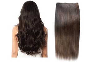 ‎BEYOND YOUR THOUGHTS (35cm-55cm) Clip In Extensions Echthaar Set 10pcs 220g 100% Remy Echthaar für Haarverlängerung glatt Haarteile (2#, Dunkelbraun, 55cm)