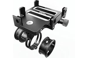 VOLO.FREEDOM TO FLY Support de téléphone pour vélo Volo Grasper + en Aluminium, Support en métal pour Guidon de vélo et Moto Ajustable à 360 degrés pour iPhone X, 8,7,6S, Samsung S9 +, Autre Smartphone, GPS, etc