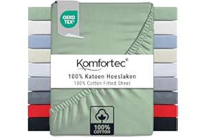 Komfortec Prześcieradło dżersejowe z gumką 180 x 200 cm, 100% bawełna, zielone