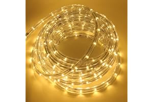Wisada LED Lichtschlauch Außen 4M,36 LEDs/m LED Schlauch 220V LED Indoor Leuchtstoffröhre, Outdoor Gelb LED Lichter Wasserdicht Lichterschlauch für Terrasse Wohnzimmer Weihnachten Partydeko