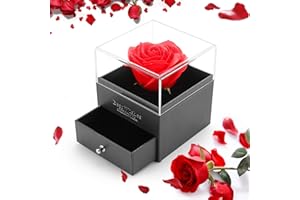 ‎ASANMU ASANMU Ewige Rose Geschenkbox Geschenke, Eternal Flower Geschenkbox Ringschachtel Rose Schmuck Geschenkbox Ewige Blume für Freundin/Mama/Oma/Ehefrau, Geburtstag, Hochzeitstag, Valentinstag Geschenke