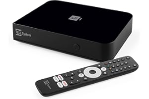 TELE System UP1 Decoder Digitale Terrestre Android TV 4K Ultra HD, Certificato Netflix, Prime Video, Disney+, Chromecast Built-in, DVB-T2 HEVC, HDR10+ HLG, AV1, HDMI/SCART.