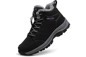 ZHNSHM Femme Bottines Fourrées Chaude Boots Antidérapantes Randonnée Neige Botte Hiver Fourrure Bottines