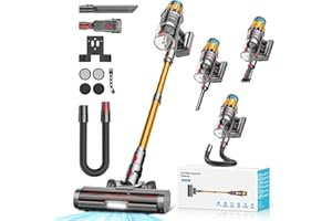 SICBCGB Aspirapolvere Senza Fili 48KPa/550W/70 Min, 2.0L, Scopa Elettrica Senza Fili Potente con OLED Touch Intelligente, Filtraggio a 11 Stadi, Spazzola Anti-Groviglio per Pavimenti/Tappeti/Peli Animali/Auto