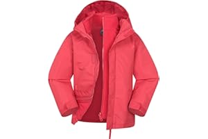 Mountain Warehouse Fell Imperméable Enfant 3 en 1 - Veste Chaude Garçon, Polaire Intérieure Détachable Et Capuche Pliable, Veste Légère De Mi-Saison pour Fille