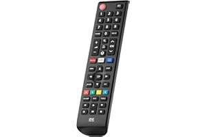 One For All - Mando a Distancia de reemplazo para Televisores Samsung – Control Remoto Universal para Todo Tipo de TVs de la Marca Samsung – Negro - URC4910
