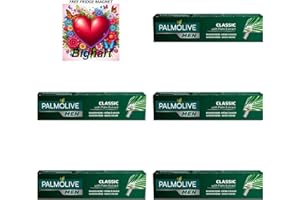 BIGHART Pack of 5 Palmolive Classic Shaving Cream For Men With Palm Extract And Fridge Magnet - Smooth Shave, Rich Lather, Softens Facial Hair, Shave Cream, Classic Fragrance, All Skin Types, Daily Grooming