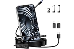 Neoteck Endoskopkamera 1920P HD Snake Inspektion Endoskop Wasserdicht mit 8 LED Leuchten Inspektionskamera Kanal-Kamera Handy für Android- und iOS-Smartphone (5M)