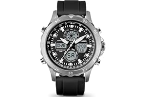 PINDOWS Uhren für Herren, wasserdichte analoge oder Digitale Sportuhren für Herren; multifunktionale, robuste Outdoor-Uhr mit LED-Hintergrundbeleuchtung, Alarmfunktion, Stoppuhr