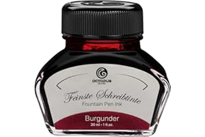 Octopus Fluids - Tinta de escritura de, Botella, Tinta De Pluma Estilográfica, 30 ml, Burgunder