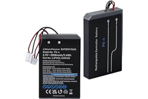 NEWASHAN 2X Batterie LIP1522 KCR1410 Compatible avec Sony PS4 V1 V2 Playstation 4 Manette Sans Fil de Jeux DualShock 4 Slim Pro Controller CUH-ZCT1E CUH-ZCT2 3,7V 2000mAh Li-ION Pile Accu 2 Connecteur