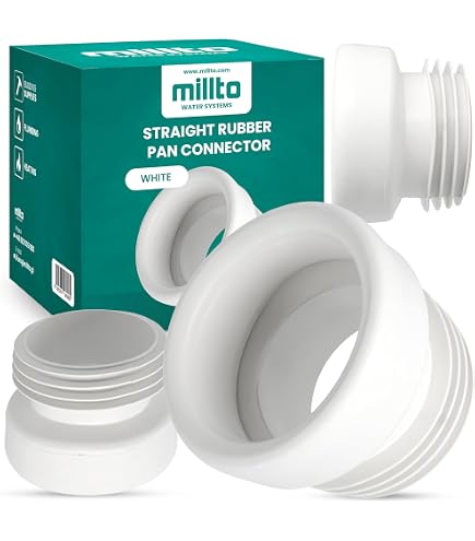DL-pro Raccordo Per Tubo Di Scarico WC - Adattatore In Plastica 28-44 Mm Per Tubo 55 Mm - 5