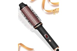 UKLISS Thermal Brush 38mm 1.5in, 120-210 ℃, Spazzola Calda Produce Volume Radicale e Ricci Sciolti, Spazzola Capelli Ricci a Doppia Tensione