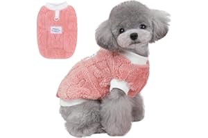 Jemmytu Hundepullover für Kleine und Mittelgroße Hunde, Hunter Pullover, Katzen Kleidung, Chihuahua Kleidung, Katzenpullover, Winter Warmer Hunde Pullover (Rosa, L)