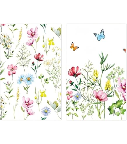 Artoid Mode Lot De 4 Torchons De Cuisine, 45,7 X 66 Cm, Motif Fleurs De Ferme, Poinsettia, Décoration Hivernale