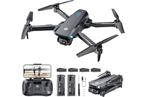 Holy Stone HS290 Drone Pliable avec Caméra FPV HD 1080P pour Débutants, Quadricoptère RC Doté D'optique de Flux, 3 Modes de Vitesse, 2 Batteries Modulaires, Jouet-Cadeau pour Garçons et Filles