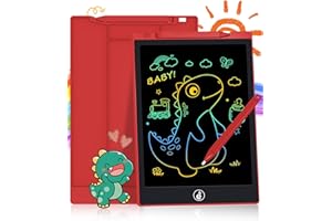 Sunany Kolorowy tablet do pisania LCD, tablet do pisania dla dzieci, lekki i przenośny tablet LCD, idealny do rysowania, pisania i robienia notatek (czerwony)