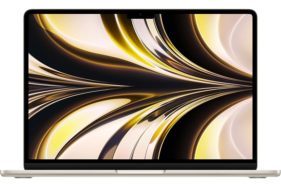 Apple MacBook Air laptop 2022 with M2 chip: 13.6", 16GB RAM, 256GB SSD storage, Starlight