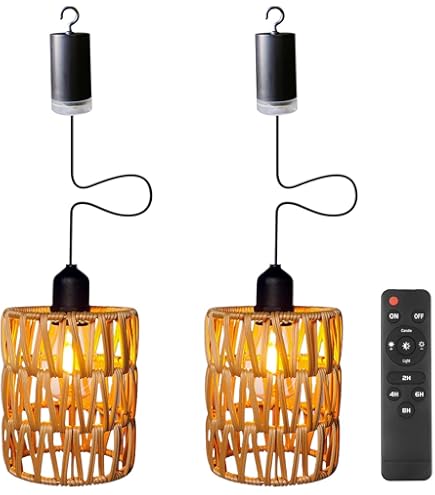 2 stuks hanglamp met batterij, werkt op batterijen met