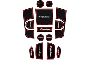 HENGYUESHANG 12 PCS Anti-Rutsch-Autotür Kissen Aufkleber Dekoration Kompatibel mit Giulia 2016 2017 2018 2019 Dedicated Internes Zubehör-Stelvio Nicht passend