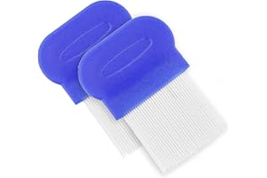 SZXMDKH Grzebień do wsz, 2 szt. grzebień do zębów ze stali nierdzewnej i dwustronny grzebień do zębów, grzebień do usuwania wszy