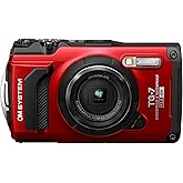 OM SYSTEM Tough TG-7 rosso, 12MP, impermeabile, resistente agli urti, modalità di ripresa subacquea e macro, video 4K, zoom 4