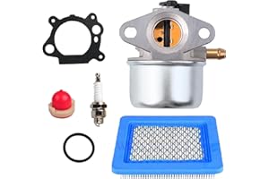 Gotrain 799868 Vergaser Ersatz für Briggs & Stratton 498170, Vergaser Ersatz Luftfilter für BS 491588 491588S, Primer Lampe Ersatz für BS 694395