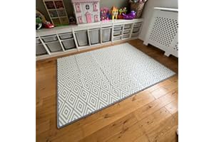 Alimos Baby Play Mat, Floor Foam Playmat for Babies, Foldable Matt For Tummy Time for Kids & Infants, Large Padded Waterproof Play Mat Baby for Crawling & Playing Wipeable 150x200x1cm