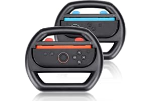 BAOMAEYEA Volantes para Switch 2,Volantes de carreras de Switch 2 para Mario Kart 8 Deluxe,2 Pack de Accesorios para Volante de Switch2,Ergonómicos con Agarre Antideslizante y Soporte de Liberación Rápida