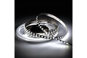 Jandei - Tira Luces LED 5 metros 12V para Interiores IP20, Luz Fría 6000K, 120 LEDs/m, SMD2835, Iluminación Decorativa para Dormitorio, Cocina, Salón, Muebles, (no incluye fuente alimentación)