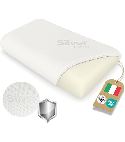 Miasuite Cuscino Memory Foam A Forma Di Saponetta, 70x40 Cm, H13 Cm, Anallergico, Con Fodera In Aloe Vera - 5