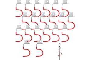 NIZIRIOO 20 pièces de supports pour outils de jardin, crochets pour balais, supports muraux antidérapants en caoutchouc pour balais, garage, cuisine