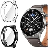 ToVioc Cover Compatibile con Huawei Watch GT 3 Pro 46mm Custodia Full Protezione, [2 Pezzi] [Anti-Graffio] Shell con Pellicol
